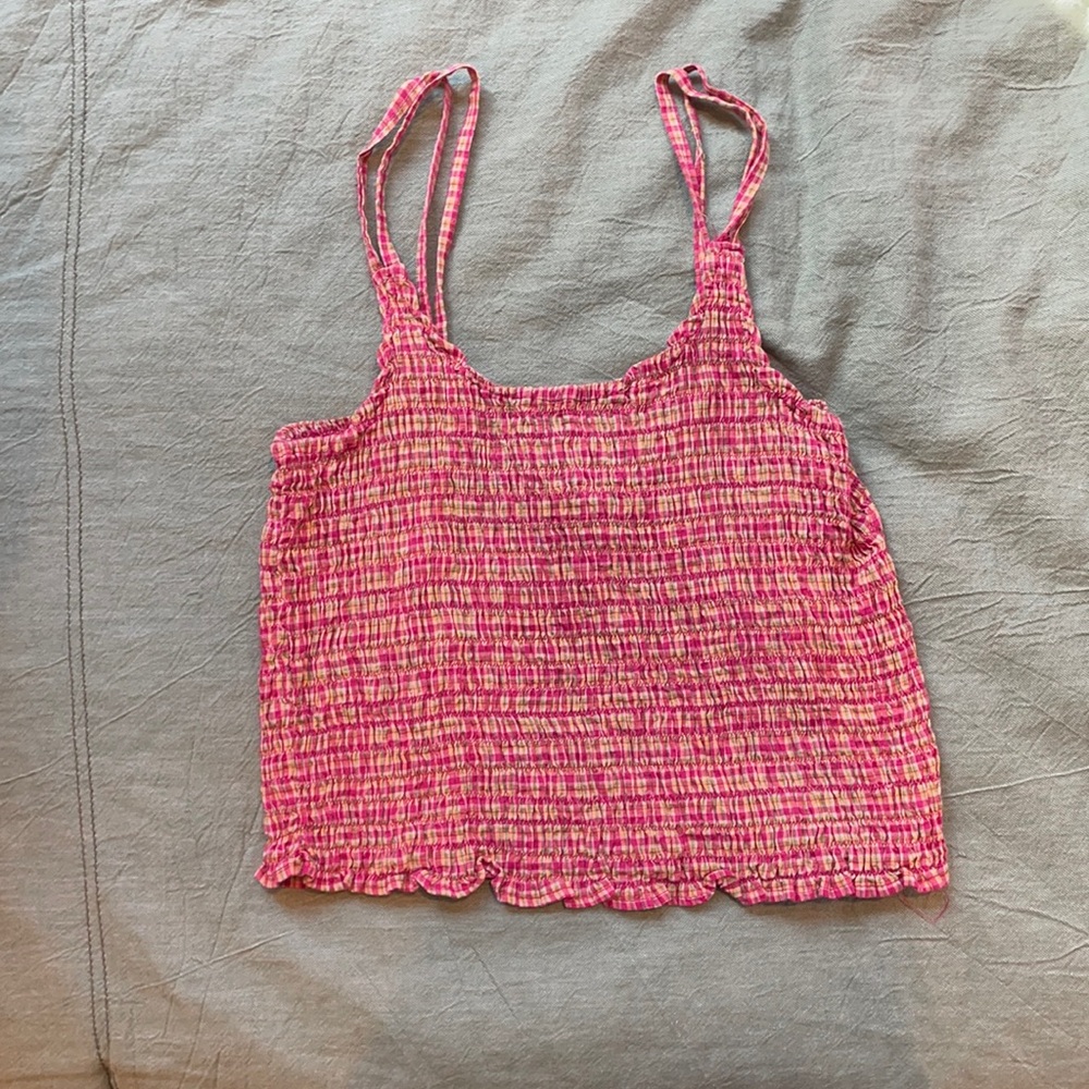Pink Patterned Tank Top